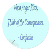 *When Anger Rises...*- Confucius Quote Sticker