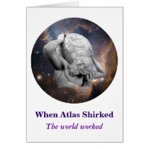 When Atlas Shirked Medallion Greeting Cards