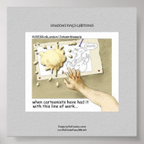 When Cartoonists Go Mad Funny Poster