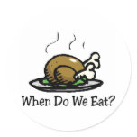 When Do We Eat Thanksgiving Turkey Sticker