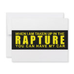When I Am Taken Up In The Rapture... Personalized Invites
