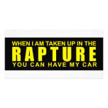 When I Am Taken Up In The Rapture... Picture Card