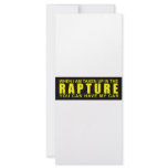 When I Am Taken Up In The Rapture... Custom Rack Card
