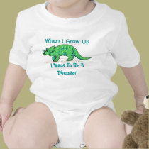 When I grow up I want to be a dinosaur t-shirts