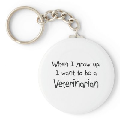 When I grow up I want to be a Veterinarian Keychain by professions
