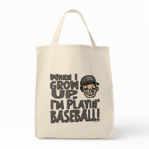 When I Grow Up I'm Playing Baseball Black Helmet Bag