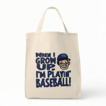 When I Grow Up I'm Playing Baseball Navy Helmet Bag
