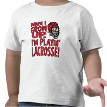 When I Grow Up I'm Playing Lacrosse Red Helmet T Shirt