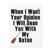When I Want Your Opinion... Postcard