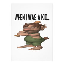 When I Was A Kid Custom Announcements