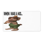 When I Was A Kid Custom Shipping Label