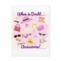 When in doubt accessorize! postcard