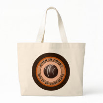 WHEN IN DOUBT DIP IT IN CHOCOLATE CANVAS BAG