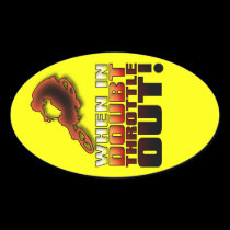 When In Doubt Throttle Out Dirt Bike Motocross Sti stickers