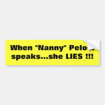 When "Nanny" Pelosi speaks... Bumper Sticker
