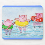 When Piglets Float  - Swimming Pigs Mouse Mats