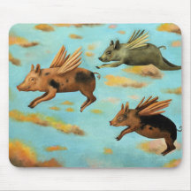 When Pigs Fly Mousepads