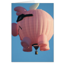 When Pigs Fly Note Card