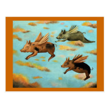 When Pigs Fly Postcard