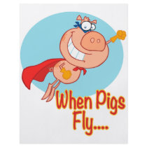 when pigs fly super hero flying piggy pig cartoon flyers