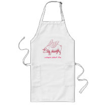 "When Pigs Fly" Vinatage Print Apron aprons