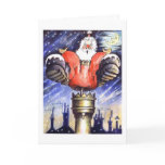 When Santa Got Stuck In The Chimney Greeting Cards