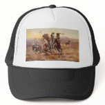 When Sioux and Blackfeet Met by Charles M. Russell Trucker Hats