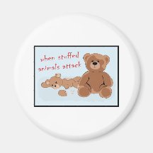 when stuffed animals attack refrigerator magnets