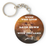 WHEN THE LION LAYS DOWN WITH THE LAMB KEYCHAIN