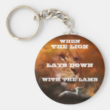 WHEN THE LION LAYS DOWN WITH THE LAMB KEYCHAIN