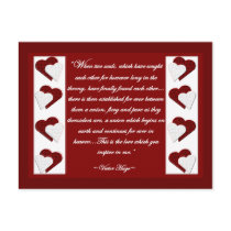 When Two Souls... Victor Hugo Quote Postcard