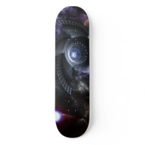 When Universes Collide Fractal Art skateboard