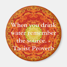 When you drink water remember the source. - Taoist Magnet