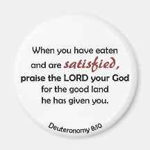 When You Have Eaten (light background) Fridge Magnet