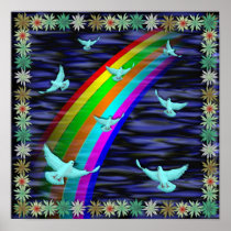 WHERE HAPPY LITTLE BLUEBIRDS SING POSTER