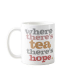 where there's tea there's hope mug