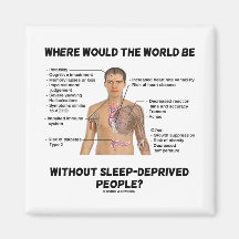 Where Would The World Be Without Sleep-Deprived Refrigerator Magnet