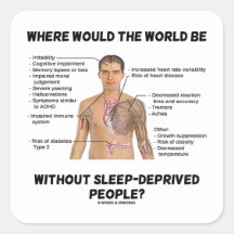Where Would The World Be Without Sleep-Deprived Sticker
