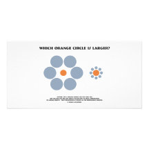 Which Orange Circle Is Larger? (Ebbinghaus) Custom Photo Card