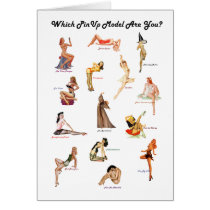 Which Pinup Model Are You? Greeting Cards