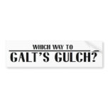 Which Way to Galt's Gulch? bumper stickers