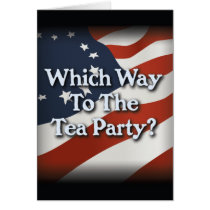 Which Way to The Tea Party? v2 Greeting Cards