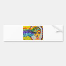 Whimsey Hair  Gal Bumper Sticker