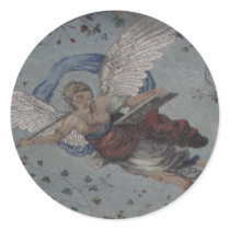 Whimsical Angel with trumpet - Renaissance Sticker