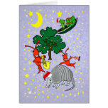 Whimsical Armadillo Crawfish Gator Xmas Card