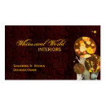 Whimsical Autumn Trees: Interior Design Business Business Cards