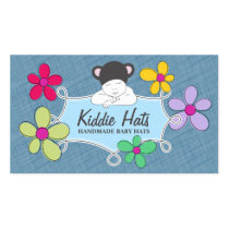 Whimsical Baby Hat Designer Floral Doodle Frame business cards