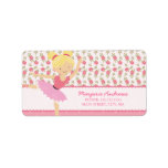 Whimsical Ballerina Floral Pink Girly Personalized Personalized Address Labels