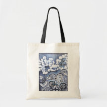 Whimsical Bicycle Painting Products Bag