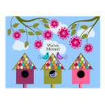 Whimsical Birds Moving Announcement Postcard